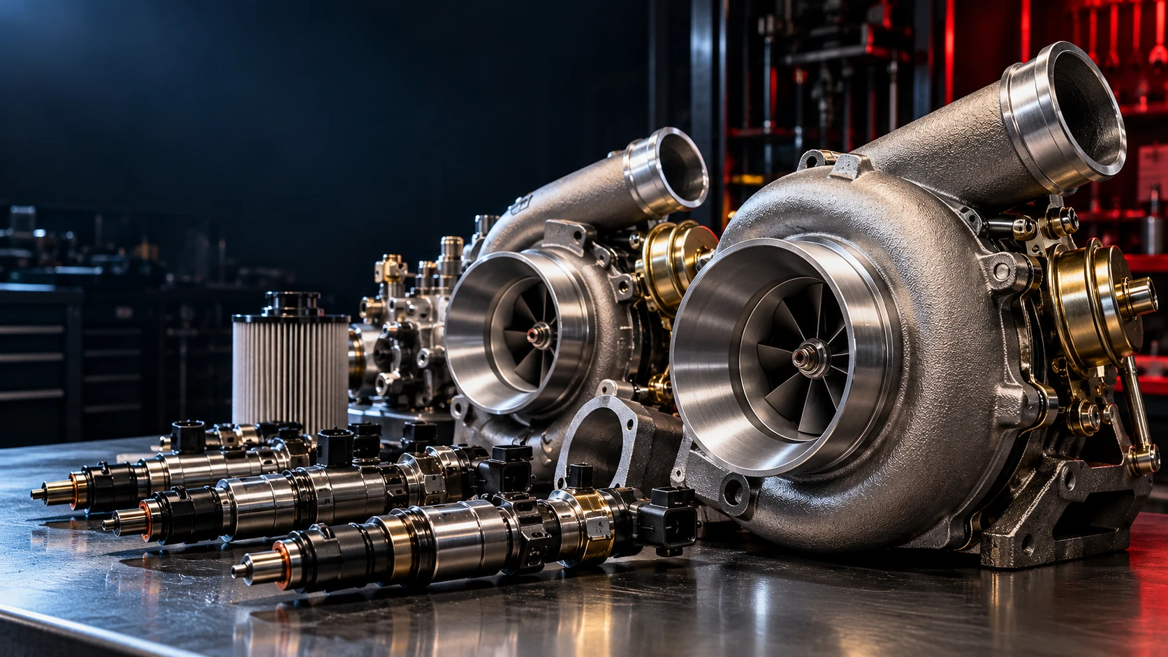 Diesel turbochargers, injectors and related replacement components
