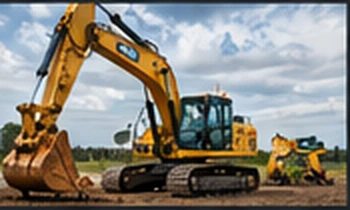 Illustrative earthmoving and jobsite machinery